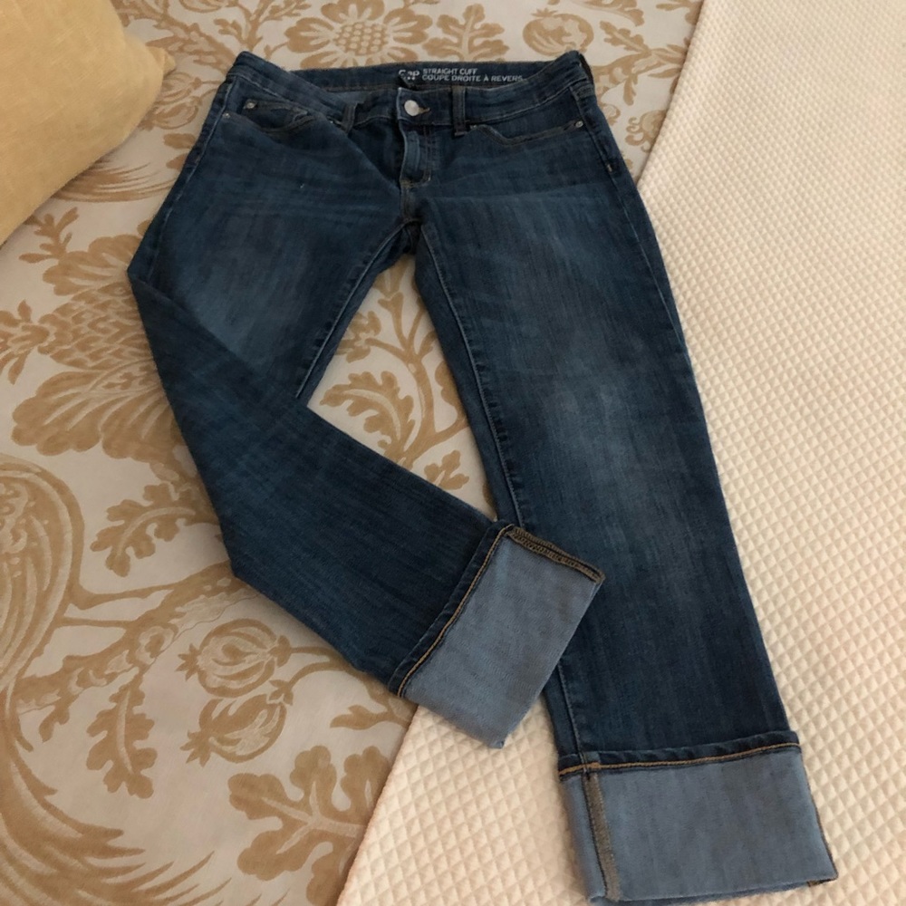Gap Straight Cuffed Jeans